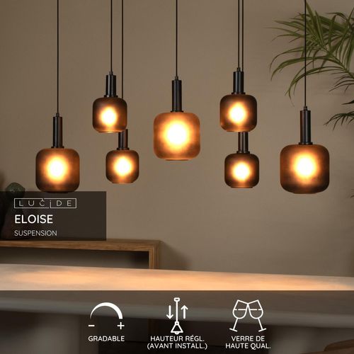 Eloise Suspension - Noir - 7xe27