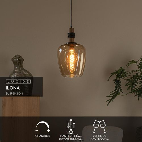 Ilona Suspension - Ambre - 1xe27
