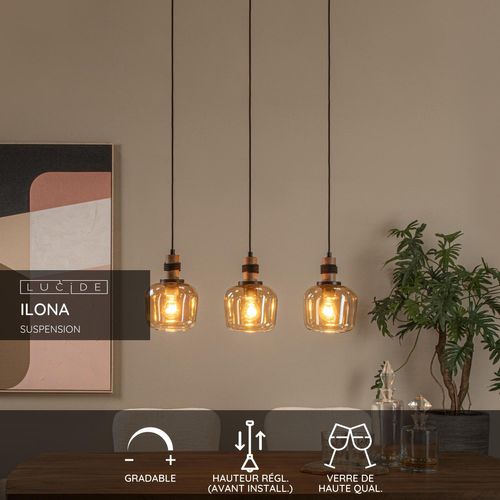 Ilona Suspension - Ambre - 3xe27
