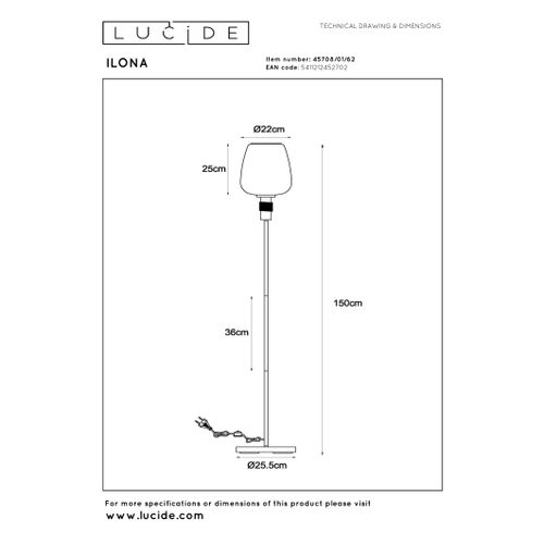 Ilona Lampadaire - Ambre - 1xe27