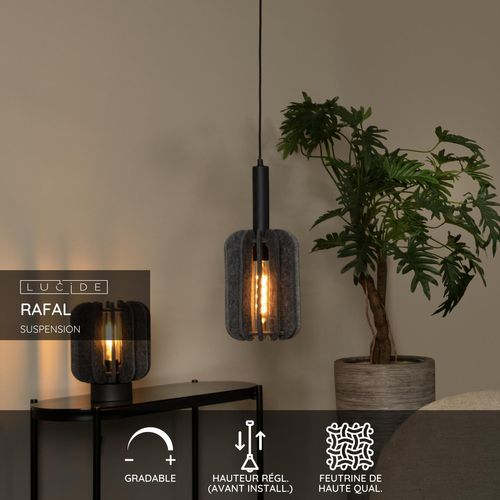 Rafal Suspension - Gris - 1xe27
