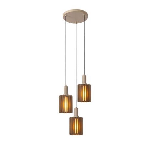 Lambres Suspension - Taupe - 3xe27