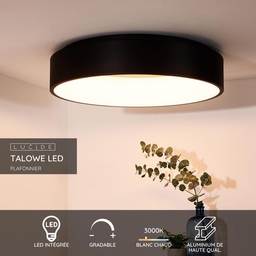Talowe LED Plafonnier - Noir - LED Intégré