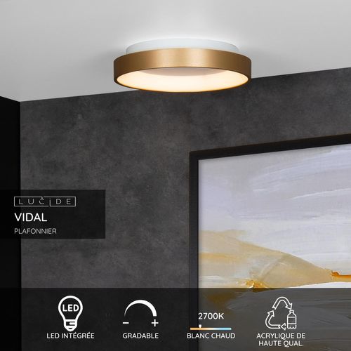 Vidal Plafonnier - Or Mat / Laiton - LED Intégré
