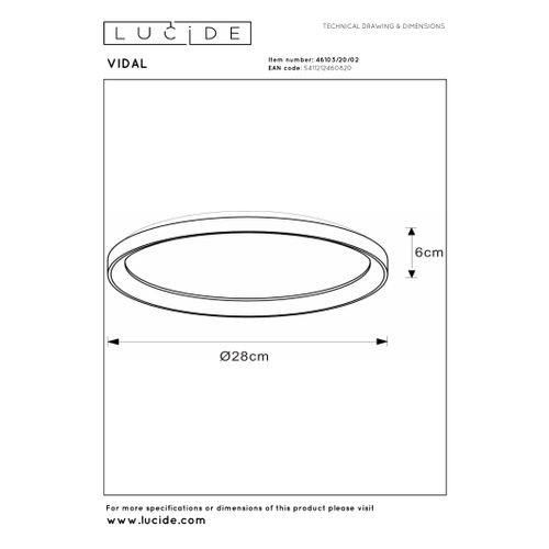 Vidal Plafonnier - Or Mat / Laiton - LED Intégré