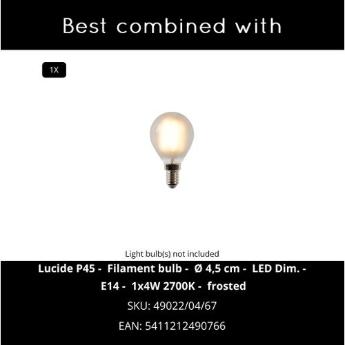 Gitta Lampe De Table - Chrome - 1xe14