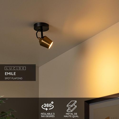Emile Spot Plafond - Or Mat / Laiton - 1xgu10