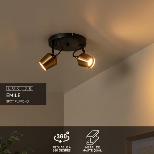 Emile Spot Plafond - Or Mat / Laiton - 2xgu10