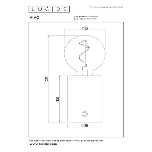 Vivo Lampe De Table - Chrome - 1xe27