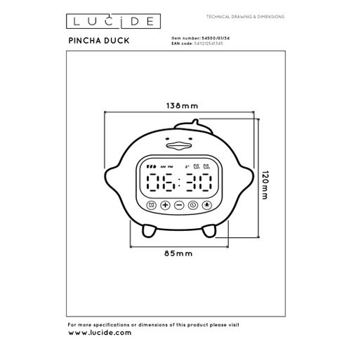 Pincha Duck Lampe De Table - Jaune - LED Intégré