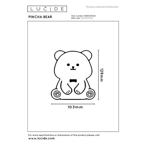 Pincha Bear Lampe De Table - Brun - LED Intégré