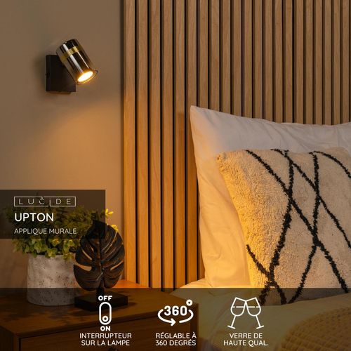 Upton Applique Murale - Fumé - 1xgu10
