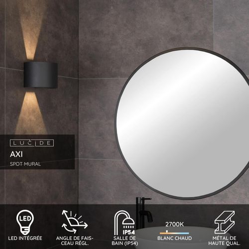 Axi Spot Mural - Noir - LED Intégré
