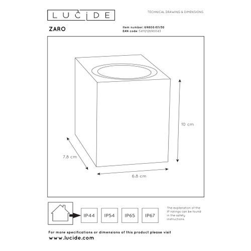 Zaro Spot Mural - Noir - 1xgu10