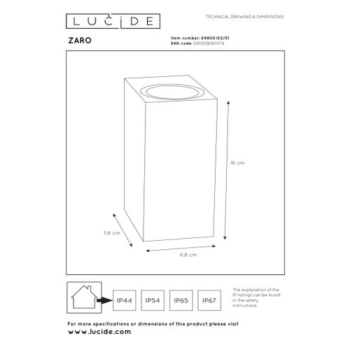Zaro Spot Mural - Blanc - 2xgu10