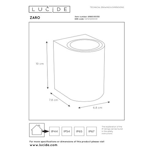 Zaro Spot Mural - Noir - 1xgu10