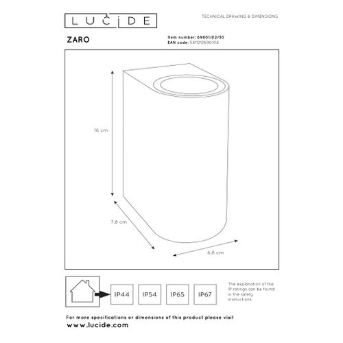 Zaro Spot Mural - Noir - 2xgu10
