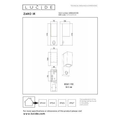 Zaro Spot Mural - Noir - 1xgu10