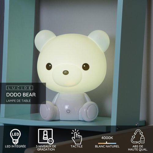 Dodo Bear Lampe De Table - Blanc - LED Intégré