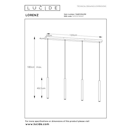 Lorenz Suspension - Noir - LED Intégré