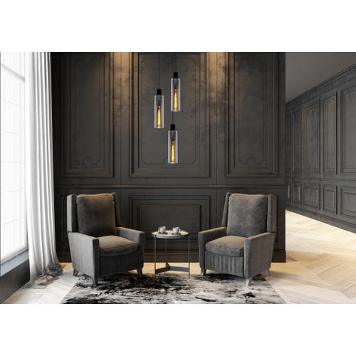 Orlando Suspension - Fumé - 3xe27