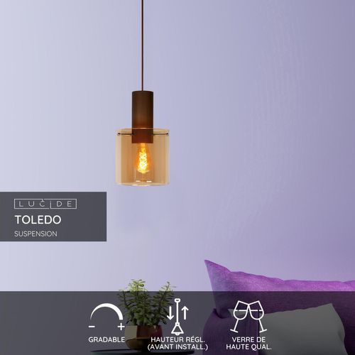 Toledo Suspension - Ambre - 1xe27
