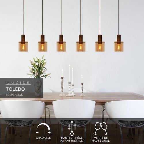 Toledo Suspension - Ambre - 3xe27