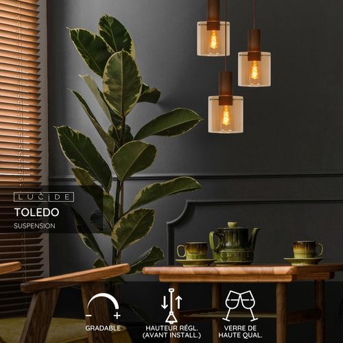 Toledo Suspension - Ambre - 3xe27