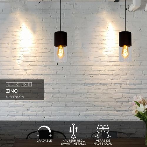 Zino Suspension - Fumé - 1xe27