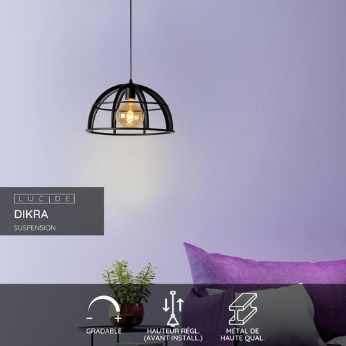 Dikra Suspension - Noir - 1xe27
