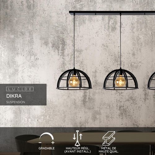 Dikra Suspension - Noir - 3xe27