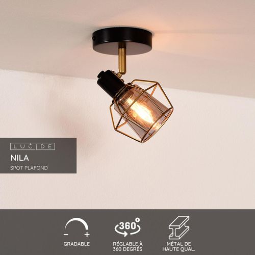 Nila Spot Plafond - Noir - 1xe14