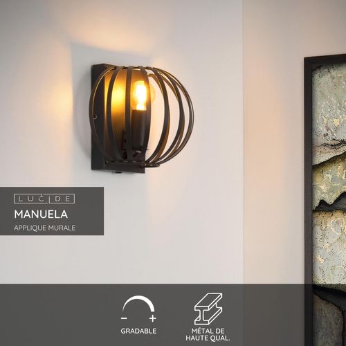 Manuela Applique Murale - Noir - 1xe14