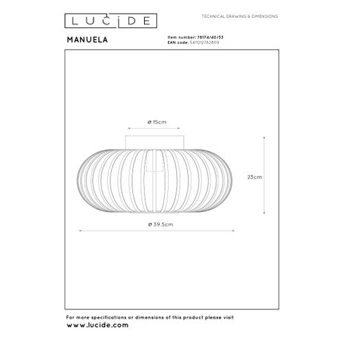 Manuela Plafonnier - Vert - 1xe27