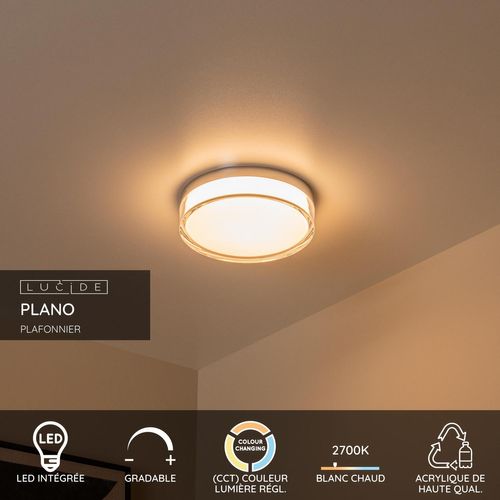Plano Plafonnier - Opalin - LED Intégré