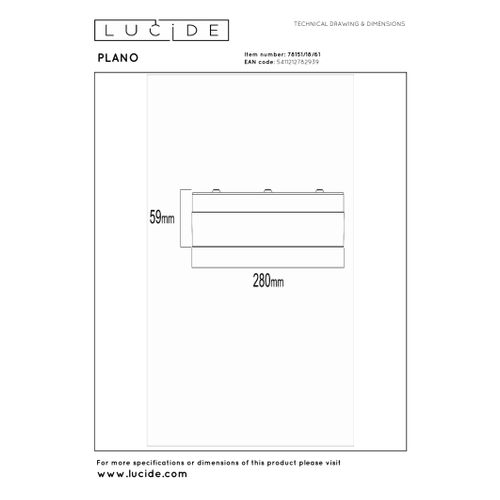 Plano Plafonnier - Opalin - LED Intégré