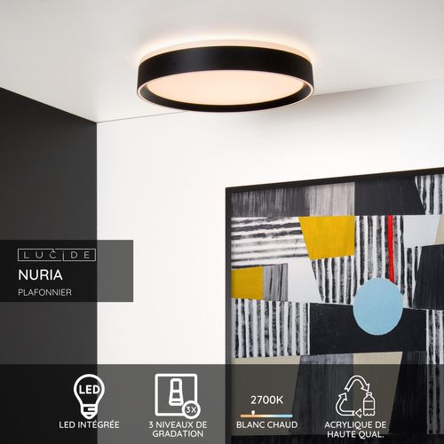 Nuria Plafonnier - Noir - LED Intégré