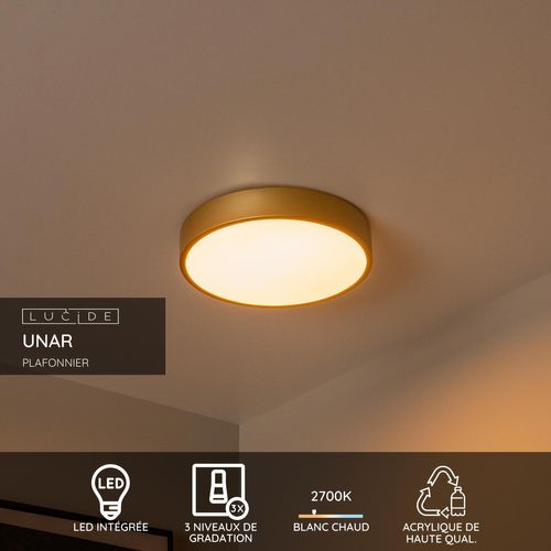 Unar Plafonnier - Or Mat / Laiton - LED Intégré