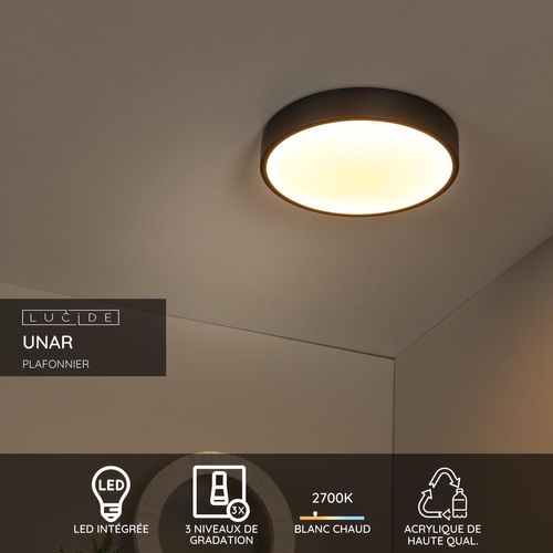 Unar Plafonnier - Noir - LED Intégré