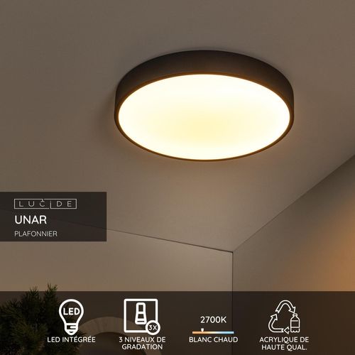 Unar Plafonnier - Noir - LED Intégré