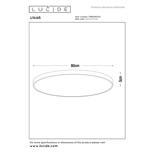 Unar Plafonnier - Or Mat / Laiton - LED Intégré