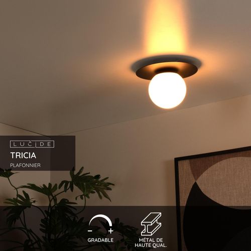 Tricia Plafonnier - Noir - 1xe27