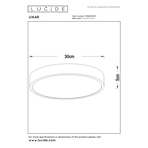 Unar Plafonnier - Blanc - LED Intégré