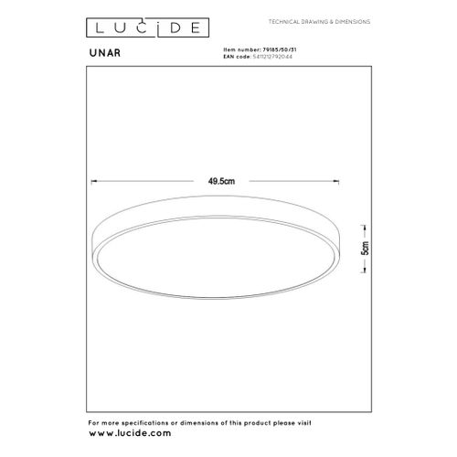 Unar Plafonnier - Blanc - LED Intégré
