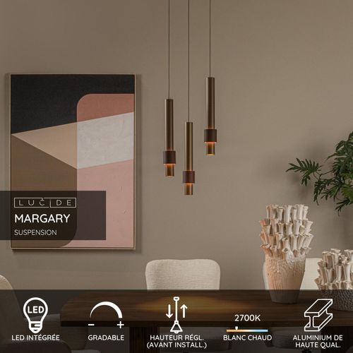 Margary Suspension - Café - LED Intégré
