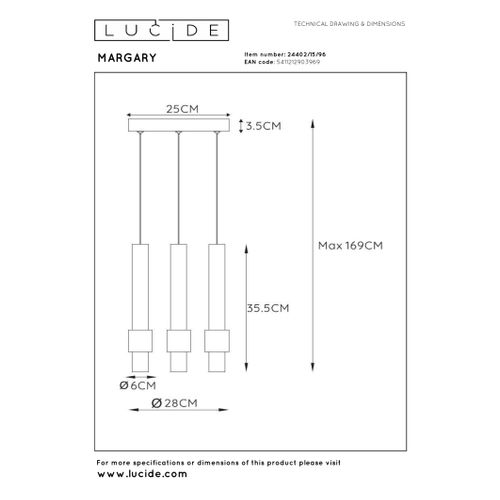 Margary Suspension - Café - LED Intégré