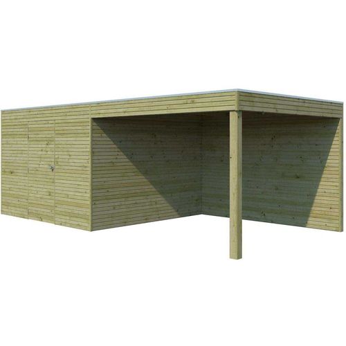 Abri De Jardin Traité 300 X 300 Cm Qube Abri Avec Extension 294 X 300 Cm