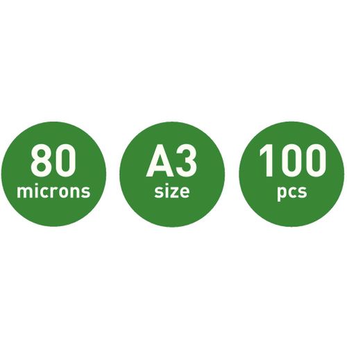Pochette De Plastification 80 Microns A3 100 PCs