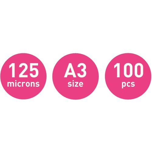 Pochettes De Plastification 125 Microns A3 100 PCs