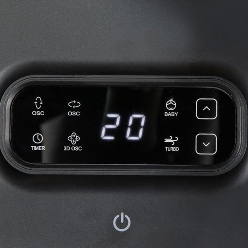 Ventilateur Sur Pied - 26 W - Bois - Eco Consommation - Silencieux - 9 Vitesses - Affichage LED